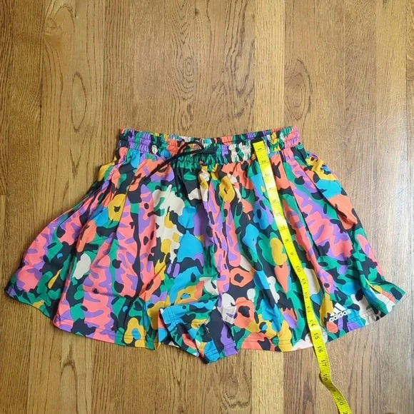 NWT High Waisted Multicolored Abstract Print Graphic Shorts Maximalist Athletic - Picture 11 of 13